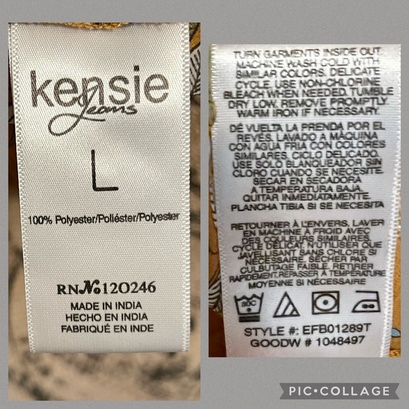 NWOT- KENSIE Jeans Oversized Top-L - Picture 14 of 14